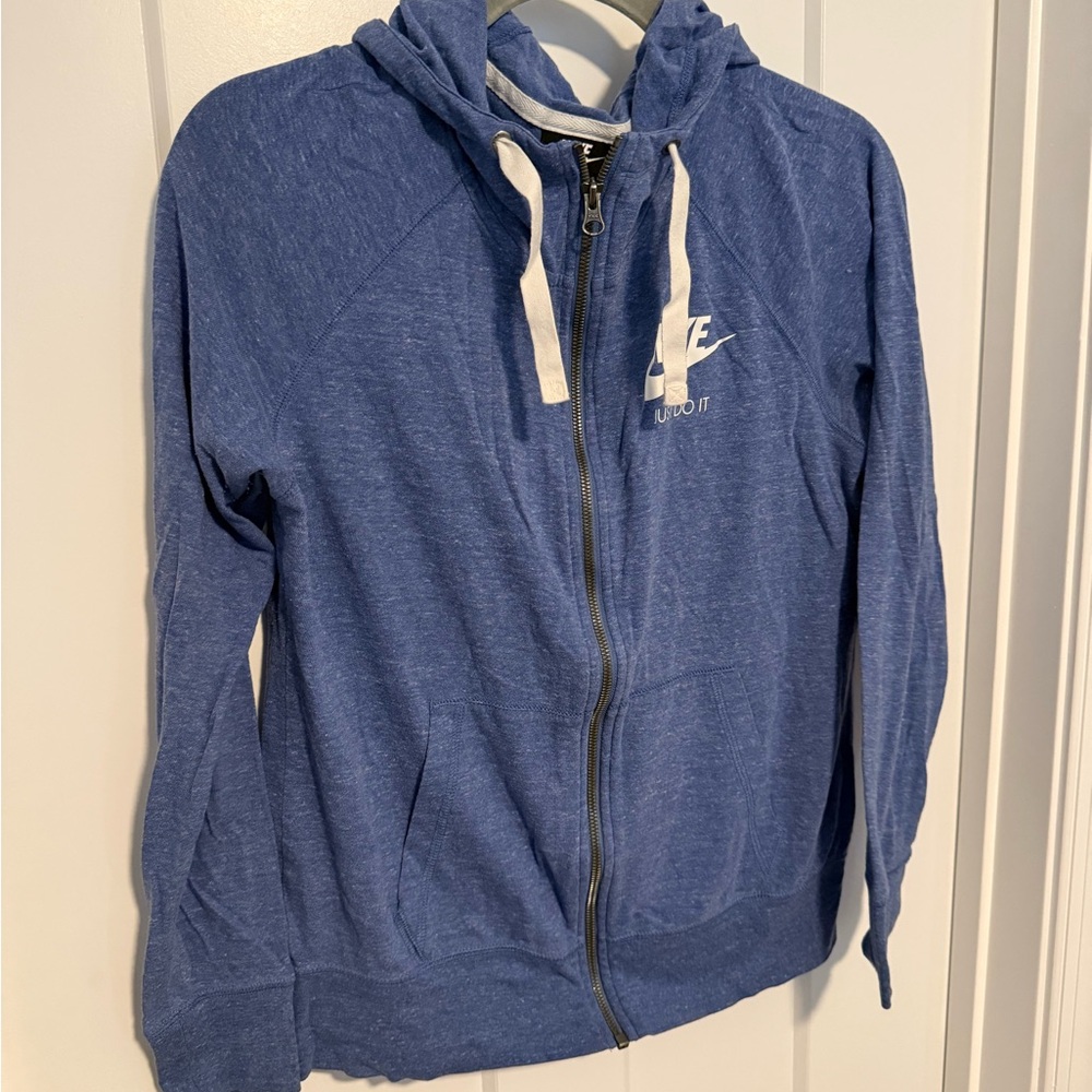 Nike Heather Blue Zip-Up Jacket